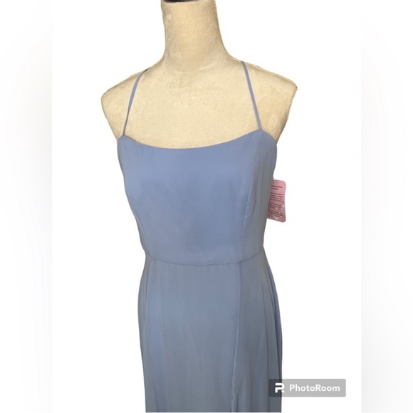 NWT After Six Convertible Tie Evening Gown, Sky Blue, Size 12 - Picture 9 of 12
